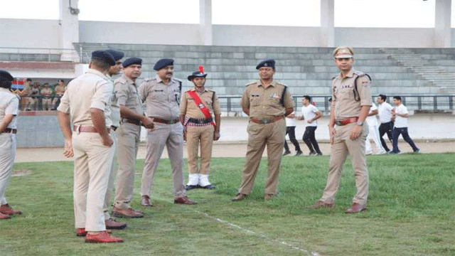 PIC41 SSP Ajay Singh inspected the parade