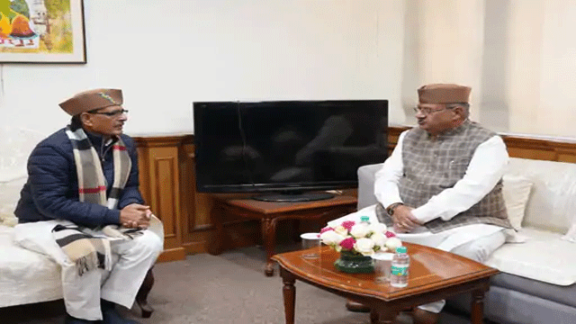 PIC1 Ganesh Joshi met Union Rural Development Minister Shivraj Singh Chauhan