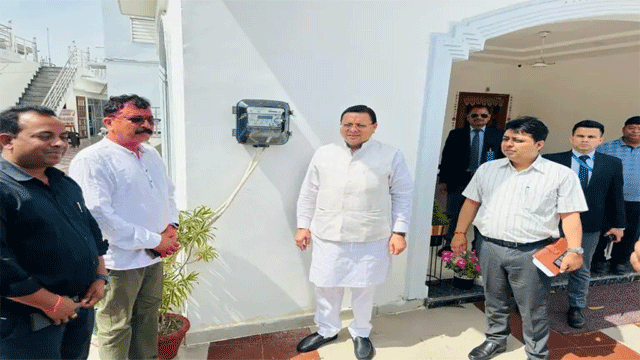 PIC52 Chief Minister Pushkar Singh Dhami's residence in Khatima