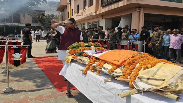 PIC45 Soldier Welfare Minister Ganesh Joshi